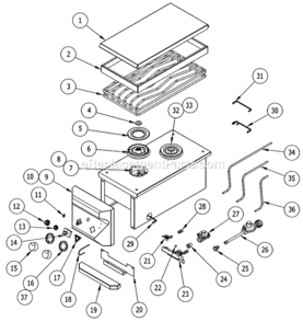Part Location Diagram of S16260 Twin Eagles 72" Extension, Built-In